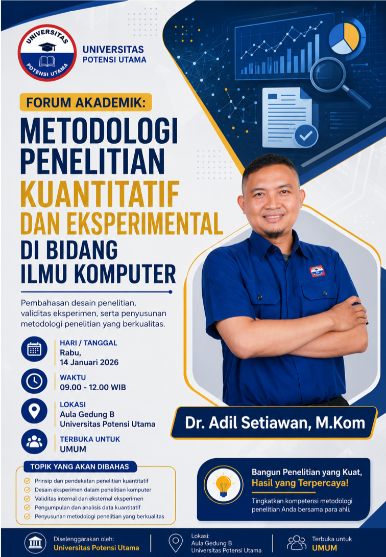 Forum Akademik : Metodologi Penelitian Kuantitatif dan Eksperimental di Bidang Ilmu Komputer